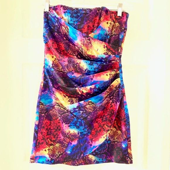Speechless Dresses & Skirts - Speechless Colorful Formal Strapless Ruched Dress